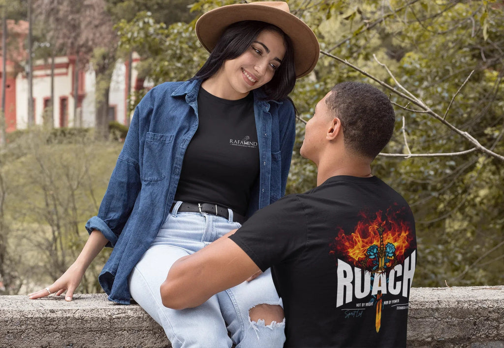 Ruach Spirit Led Flaming Sword Rose T-Shirt - Event - RafaMind